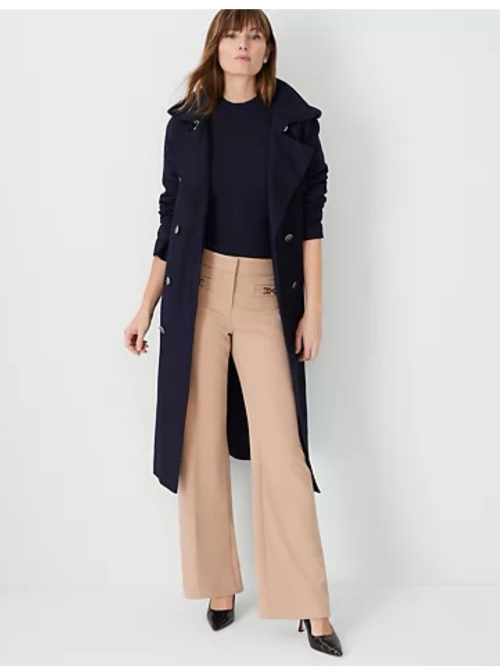 Ann Taylor Chain Pocket Boot Cut Trousers